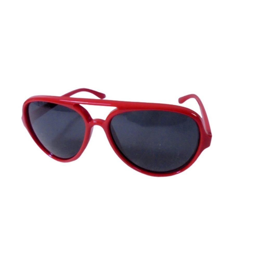 Vintage Merit Red Plastic Aviator Sunglasses Frames Dark Tint